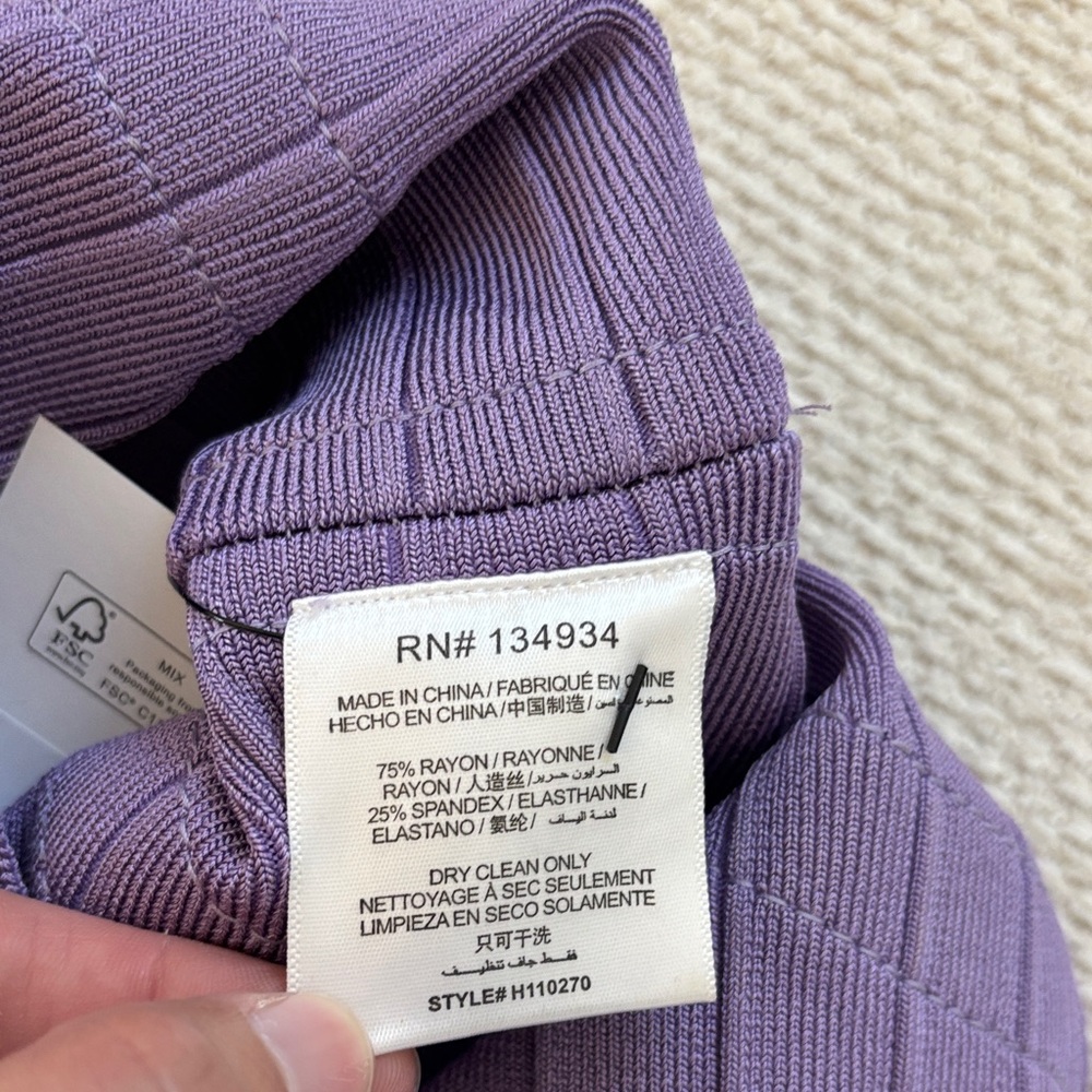 Purple Bandage Dress stretta - Picture 5 of 5